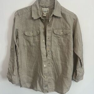 Linen Vintage Children’s Place 1989 Tan Kids Button-Up Shirt